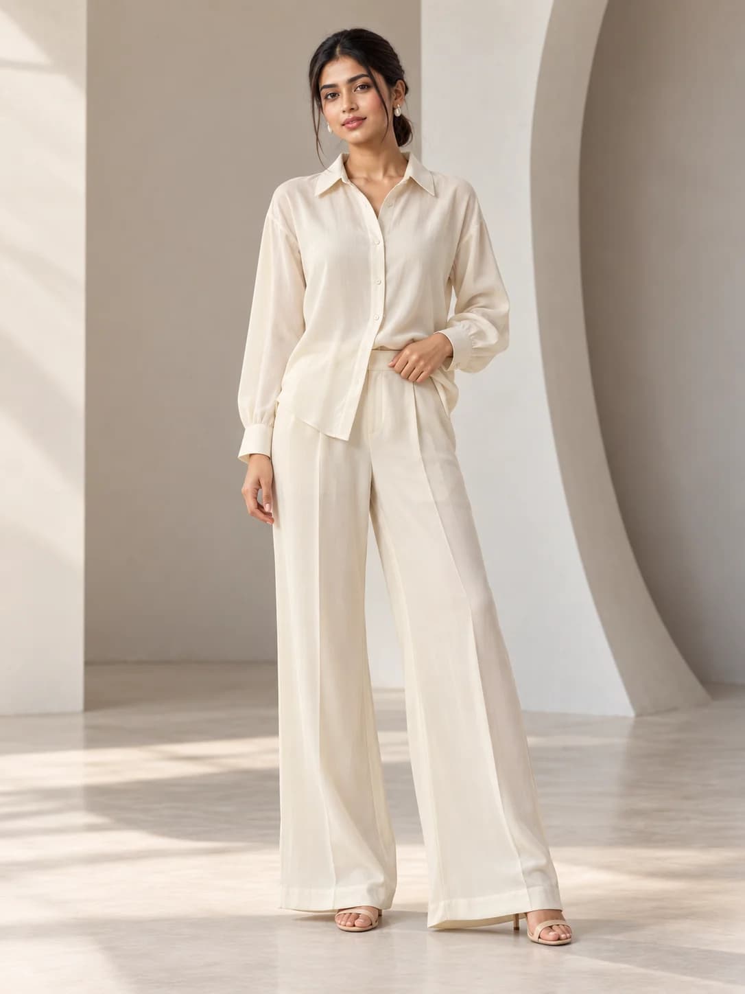 Ivory Schiffli Co-ord Set product image — Ivory — image 1