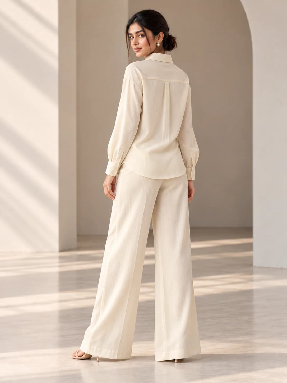 Ivory Schiffli Co-ord Set product image — Ivory thumbnail 4