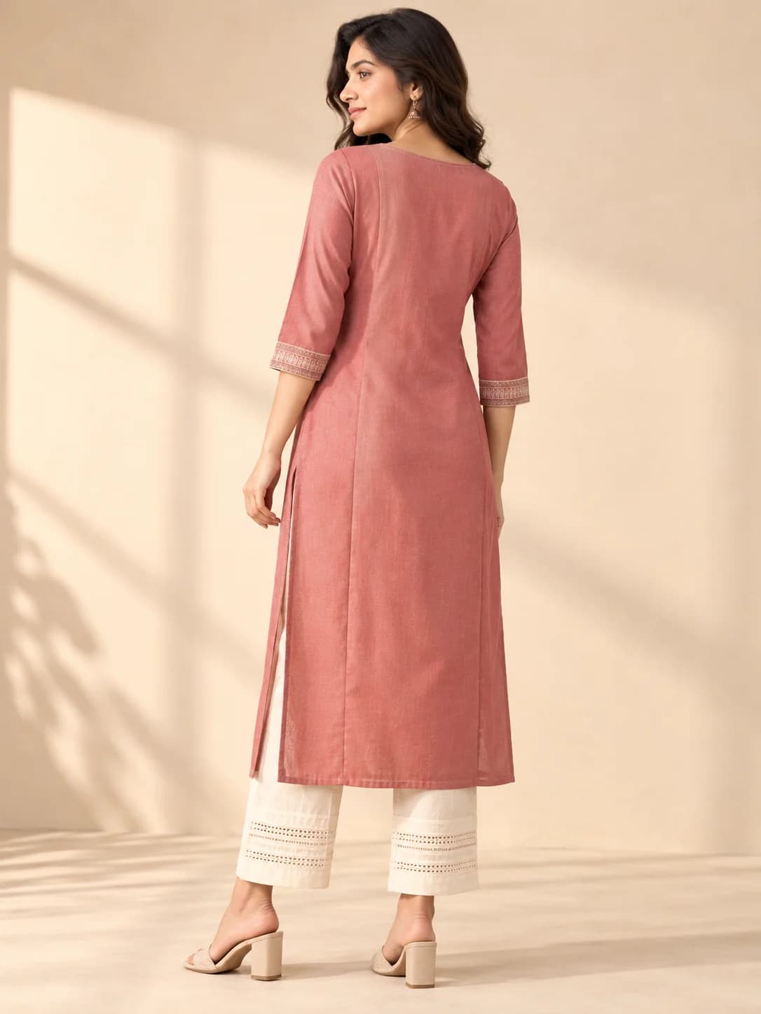 Earth Rose Cotton Blend Straight Kurta product image — Earth Rose thumbnail 3