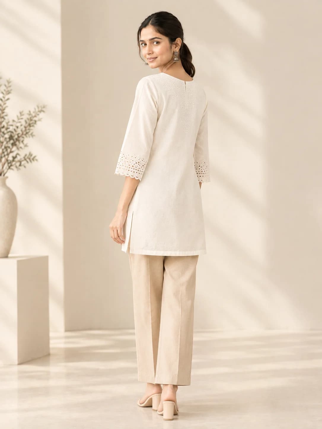 Ivory Schiffli Embroidered Top product image — Ivory thumbnail 4